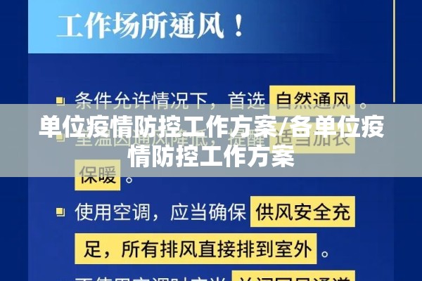 单位疫情防控工作方案/各单位疫情防控工作方案