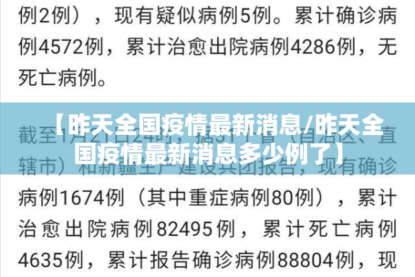 【昨天全国疫情最新消息/昨天全国疫情最新消息多少例了】