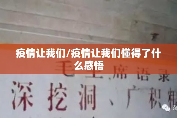 疫情让我们/疫情让我们懂得了什么感悟