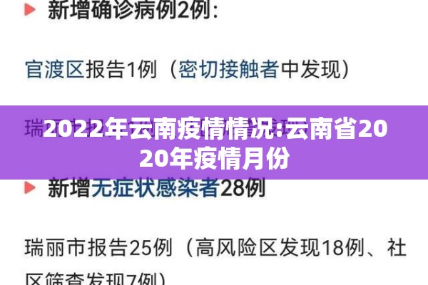 2022年云南疫情情况:云南省2020年疫情月份
