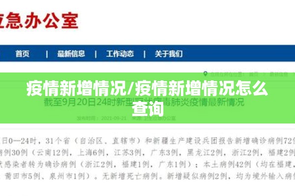 疫情新增情况/疫情新增情况怎么查询