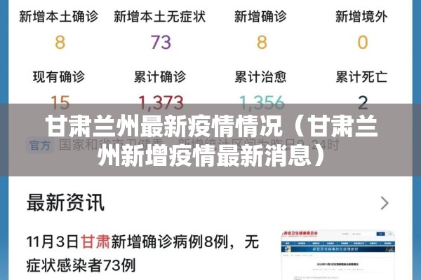甘肃兰州最新疫情情况(甘肃兰州新增疫情最新消息) 甘肃兰州最新疫情情况(甘肃兰州新增疫情最新消息)