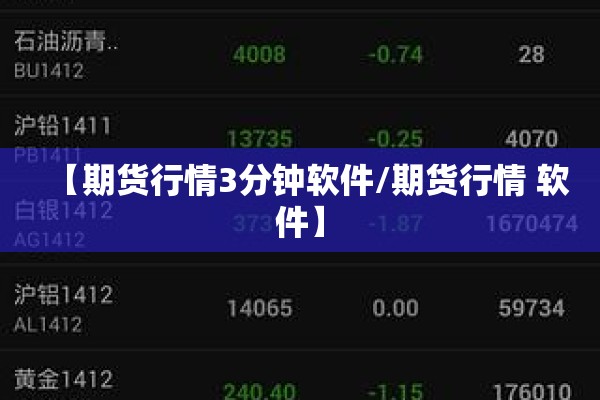 【期货行情3分钟软件/期货行情 软件】