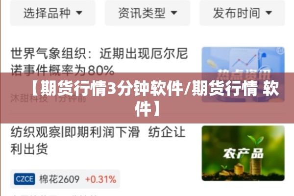 【期货行情3分钟软件/期货行情 软件】