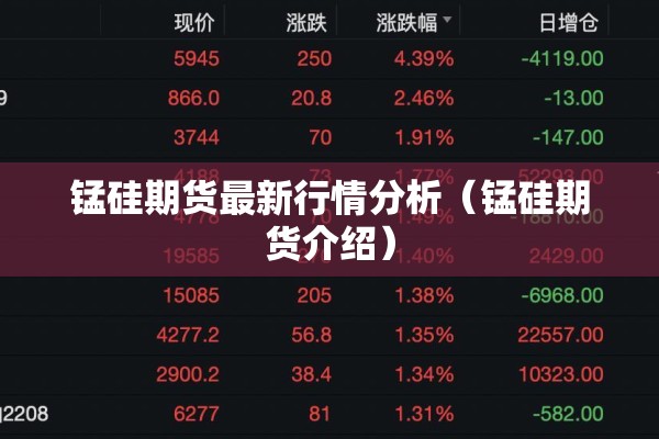 锰硅期货最新行情分析(锰硅期货介绍) 锰硅期货最新行情分析(锰硅期货介绍)