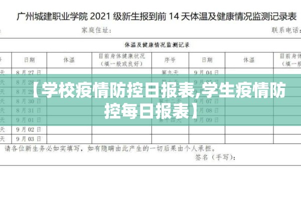 【学校疫情防控日报表,学生疫情防控每日报表】