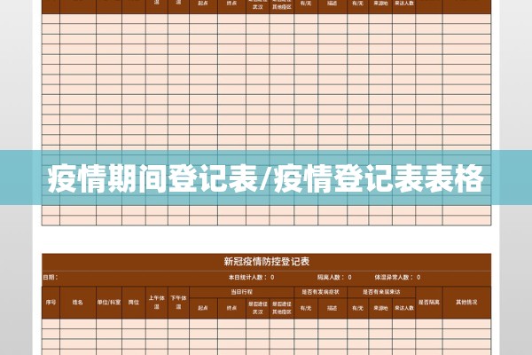 疫情期间登记表/疫情登记表表格