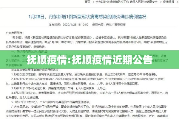抚顺疫情:抚顺疫情近期公告