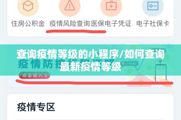 查询疫情等级的小程序/如何查询最新疫情等级