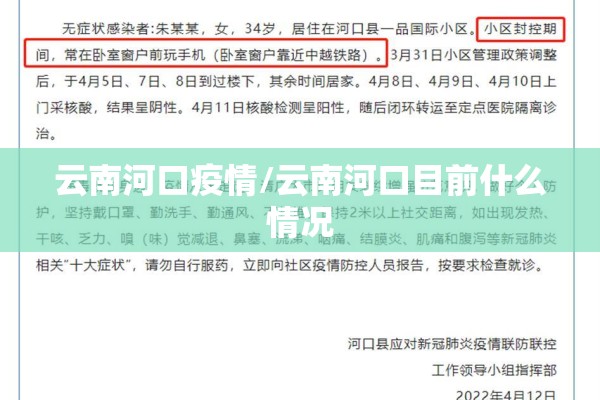 云南河口疫情/云南河口目前什么情况 云南河口疫情/云南河口目前什么情况