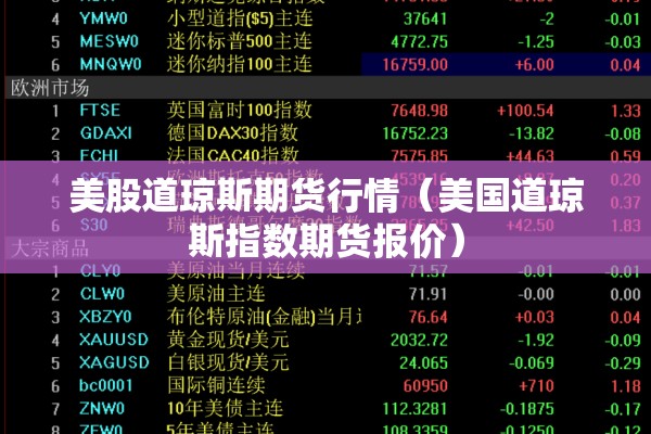 美股道琼斯期货行情(美国道琼斯指数期货报价) 美股道琼斯期货行情(美国道琼斯指数期货报价)