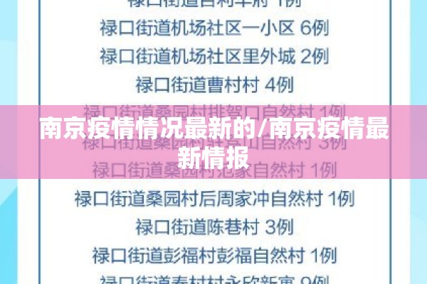 南京疫情情况最新的/南京疫情最新情报