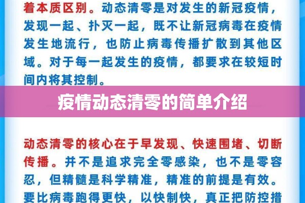 疫情动态清零的简单介绍 疫情动态清零的简单介绍