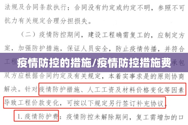 疫情防控的措施/疫情防控措施费 疫情防控的措施/疫情防控措施费