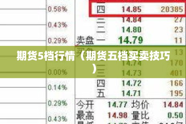 期货5档行情（期货五档买卖技巧）