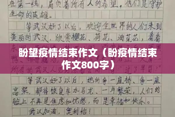 盼望疫情结束作文（盼疫情结束作文800字）