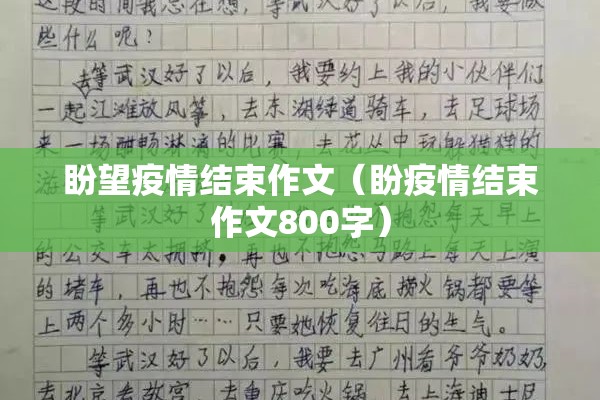盼望疫情结束作文（盼疫情结束作文800字）