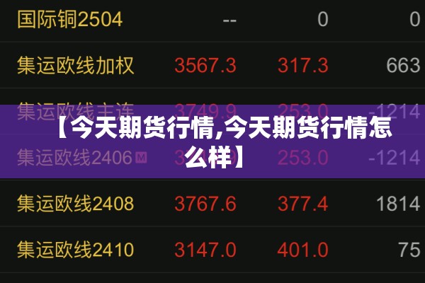 【今天期货行情,今天期货行情怎么样】