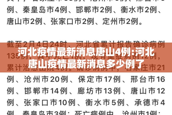 河北疫情最新消息唐山4例:河北唐山疫情最新消息多少例了 河北疫情最新消息唐山4例:河北唐山疫情最新消息多少例了