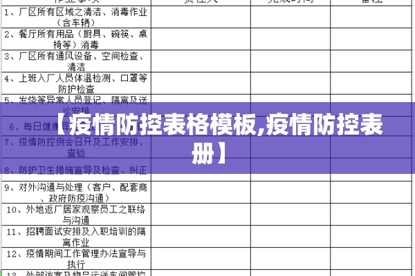 【疫情防控表格模板,疫情防控表册】 【疫情防控表格模板,疫情防控表册】