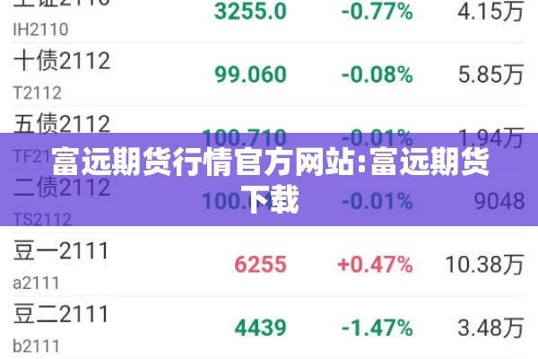 富远期货行情官方网站:富远期货下载 富远期货行情官方网站:富远期货下载