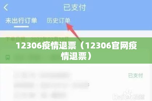 12306疫情退票（12306官网疫情退票）