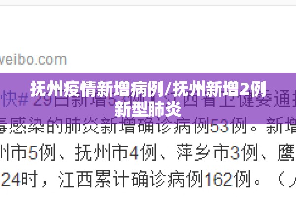 抚州疫情新增病例/抚州新增2例新型肺炎